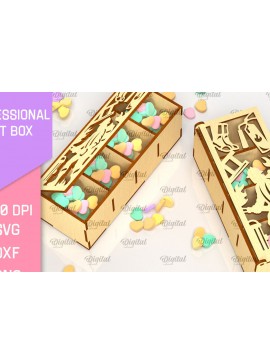 Σετ των 2 Intra απο ξύλο plywood 3mm-4mm πάχος - Πυροσβεστικό κουτί δώρου  Δίασταση 15x15 cm INTRAFABR-98268998