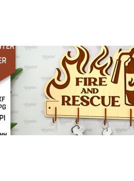 Σετ των 2 Intra απο ξύλο plywood 3mm-4mm πάχος - Πυροσβεστική θήκη κλειδιού  Δίασταση 30x20 cm INTRAFABR-98592396