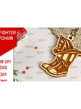 Σετ των 3 Intra απο ξύλο plywood 3mm-4mm πάχος - Σχέδιο κοπής με λέιζερ Μπρελόκ Πυροσβέστης Δίασταση 4x4 cm INTRAFABR-100604661