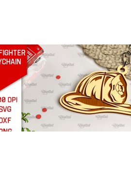 Σετ των 3 Intra απο ξύλο plywood 3mm-4mm πάχος - Σχέδιο κοπής με λέιζερ Μπρελόκ Πυροσβέστης Δίασταση 4x4 cm INTRAFABR-100604579