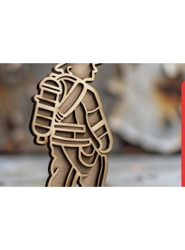 Intra απο ξύλο plywood 3mm-4mm πάχος - Πυροσβεστικό Σήμα  Αποκοπής  με λέιζερ Δίασταση 30x20 cm INTRAFABR-98117879