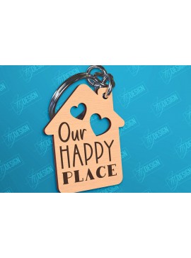 Σετ των 3 Intra απο ξύλο plywood 3mm-4mm πάχος - Μπρελόκ πρώτου σπιτιού | Δώρο για τακτοποίηση σπιτιού Δίασταση 4x4 cm INTRAFABR-97020185