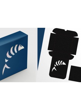 Σετ των 3 Intra απο ξύλο plywood 3mm-4mm πάχος - Πρότυπο λεπτού τετράγωνου κουτιού ψαριού 1 Δίασταση 6x6 cm INTRAFABR-122958840