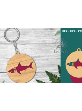 Σετ των 3 Intra απο ξύλο plywood 3mm-4mm πάχος - Μπρελόκ Fish Laser Cut 3 Δίασταση 4x4 cm INTRAFABR-120094647