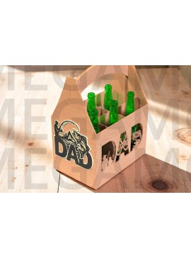 Σετ των 2 Intra απο ξύλο plywood 3mm-4mm πάχος -  δώρου Fishing Dad Beer Caddy  Δίασταση 20x20 cm INTRAFABR-122438247