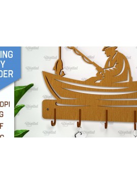 Σετ των 3 Intra απο ξύλο plywood 3mm-4mm πάχος - Μπρελόκ ψαρέματος . Ψάρια  Δίασταση 4x4 cm INTRAFABR-101517614
