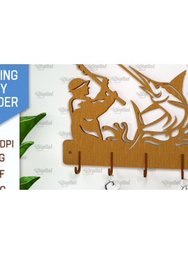 Σετ των 3 Intra απο ξύλο plywood 3mm-4mm πάχος - Μπρελόκ ψαρέματος . Ψάρια  Δίασταση 4x4 cm INTRAFABR-101517756