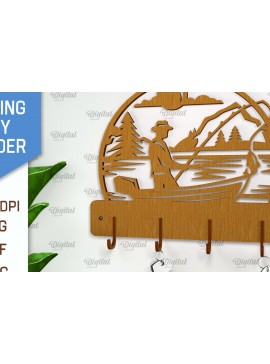 Σετ των 3 Intra απο ξύλο plywood 3mm-4mm πάχος - Μπρελόκ ψαρέματος . Ψάρια  Δίασταση 4x4 cm INTRAFABR-101517790