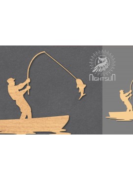 Σετ των 3 Intra απο ξύλο plywood 3mm-4mm πάχος - Διακόσμηση κοπής με λέιζερ ψαρέματος 4 Δίασταση 20x20 cm INTRAFABR-117110205