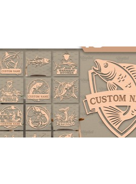 Intra απο ξύλο plywood 3mm-4mm πάχος - Ψάρεμα σημάδια Δέσμη κοπής με λέιζερ Δίασταση 30x20 cm INTRAFABR-98540125