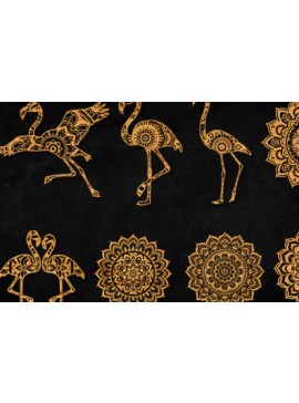 Intra απο ξύλο plywood 3mm-4mm πάχος -  με λέιζερ Flamingo Mandala  Δίασταση 30x30 cm INTRAFABR-101464842