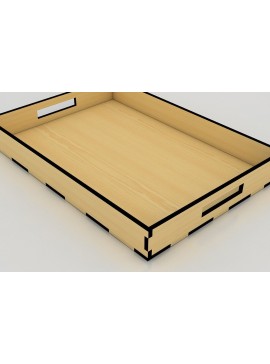 Σετ των 2 Intra απο ξύλο plywood 3mm-4mm πάχος - Επίπεδοι ξύλινοι δίσκοι σερβιρίσματος με λέιζερ σχέδια Δίασταση 20x20 cm INTRAFABR-37057219