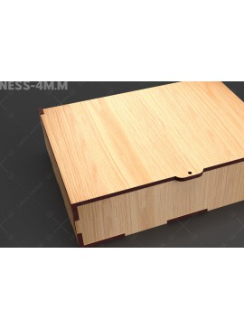 Σετ των 2 Intra απο ξύλο plywood 3mm-4mm πάχος - Flip Box, Καπάκια  Laser Cut 04 Δίασταση 30x20 cm INTRAFABR-86666359