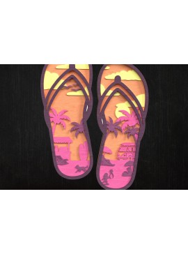 Σετ των 3 Intra απο ξύλο plywood 3mm-4mm πάχος - Σαγιονάρα Παραλία Σκηνή με στρώματα  Δίασταση 6x6 cm INTRAFABR-120349816