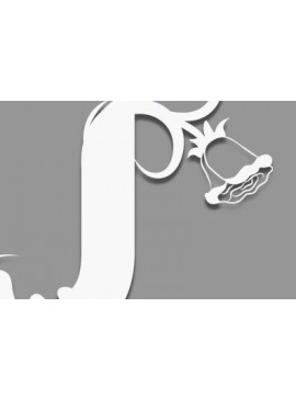 Intra απο ξύλο plywood 3mm-4mm πάχος - Floral Alphabet Laser Cut , J Letter Δίασταση 30x20 cm INTRAFABR-35118125