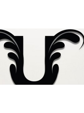 Intra απο ξύλο plywood 3mm-4mm πάχος - Floral Alphabet Laser Cut , U Letter Δίασταση 30x20 cm INTRAFABR-35147505
