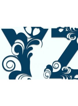Σετ των 2 Intra απο ξύλο plywood 3mm-4mm πάχος - Floral Alphabet Laser Cut  Y Z γράμμα Δίασταση 30x20 cm INTRAFABR-35520609