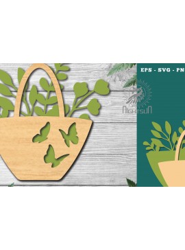 Σετ των 3 Intra απο ξύλο plywood 3mm-4mm πάχος - Διακόσμηση φλοράλ τσάντας κοπής με λέιζερ 2 Δίασταση 20x20 cm INTRAFABR-114965009