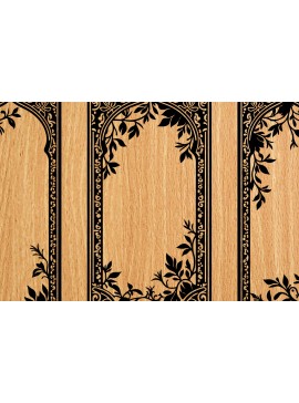 Σετ των 3 Intra απο ξύλο plywood 3mm-4mm πάχος -  λέιζερ σελιδοδεικτών Floral Δίασταση 4x4 cm INTRAFABR-118274953