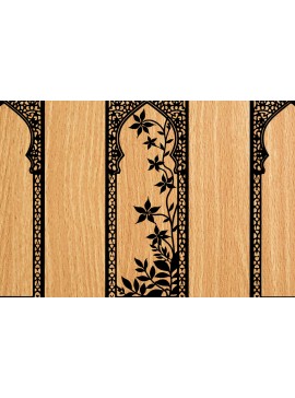 Σετ των 3 Intra απο ξύλο plywood 3mm-4mm πάχος -  λέιζερ σελιδοδεικτών Floral Δίασταση 4x4 cm INTRAFABR-118274622