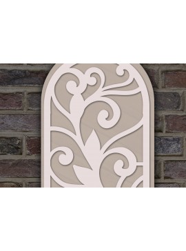 Σετ των 2 Intra απο ξύλο plywood 3mm-4mm πάχος - Floral Branch Layered  Δίασταση 20x20 cm INTRAFABR-120444794