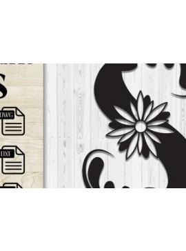 Intra απο ξύλο plywood 3mm-4mm πάχος - Floral Butterfly Alphabet Laser Cut S Δίασταση 30x20 cm INTRAFABR-35741444