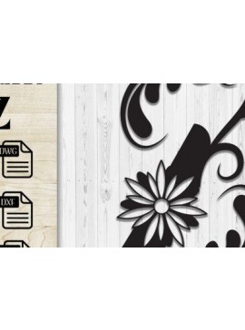Intra απο ξύλο plywood 3mm-4mm πάχος - Floral Butterfly Alphabet Laser Cut Z Δίασταση 30x20 cm INTRAFABR-35741892