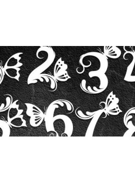 Σετ των 2 Intra απο ξύλο plywood 3mm-4mm πάχος - Floral Αριθμός πεταλούδας  Δίασταση 30x20 cm INTRAFABR-35680784