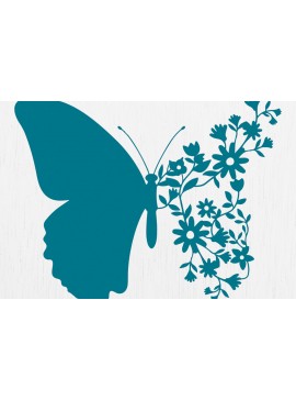Σετ των 2 Intra απο ξύλο plywood 3mm-4mm πάχος - Floral Butterfly Paper Cut  Design 4 Δίασταση 20x20 cm INTRAFABR-90571507