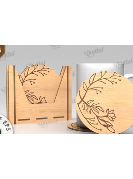 Intra απο ξύλο plywood 3mm-4mm πάχος - Σουβέρ λουλουδιών με κουτί αποθήκευσης Δίασταση 30x20 cm INTRAFABR-118907917