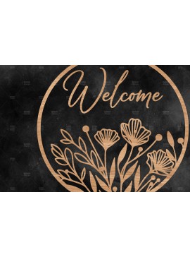 Intra απο ξύλο plywood 3mm-4mm πάχος - Floral κρεμάστρα πόρτας , Δίασταση 30x20 cm INTRAFABR-115883204