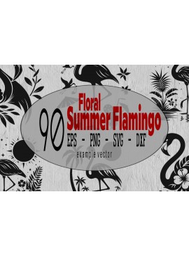 Intra απο ξύλο plywood 3mm-4mm πάχος - Floral Flamingo Bundle , Beach  Δίασταση 40x50 cm INTRAFABR-102972032