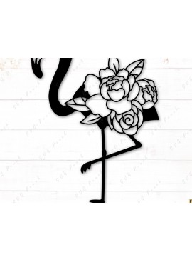 Intra απο ξύλο plywood 3mm-4mm πάχος - Floral Flamingo  Δίασταση 30x20 cm INTRAFABR-117721759