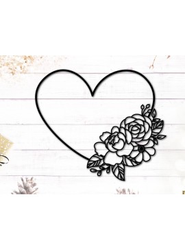 Σετ των 2 Intra απο ξύλο plywood 3mm-4mm πάχος - Floral καρέ  Δίασταση 20x25 cm INTRAFABR-117722545