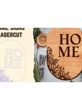 Σετ των 2 Intra απο ξύλο plywood 3mm-4mm πάχος - Floral ξύλινες πινακίδες κοπής με λέιζερ Δίασταση 20x20 cm INTRAFABR-122659791