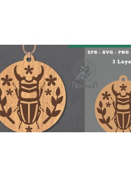 Σετ των 3 Intra απο ξύλο plywood 3mm-4mm πάχος - Στολίδι με λουλούδια με λέιζερ  5 Δίασταση 6x6 cm INTRAFABR-112341990