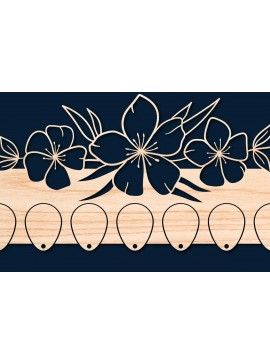 Σετ των 2 Intra απο ξύλο plywood 3mm-4mm πάχος - Πρότυπο κοπής με λέιζερ φλοράλ θήκη κλειδιού  Δίασταση 20x20 cm INTRAFABR-68608992