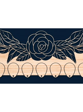 Σετ των 2 Intra απο ξύλο plywood 3mm-4mm πάχος - Πρότυπο κοπής με λέιζερ φλοράλ θήκη κλειδιού  Δίασταση 20x20 cm INTRAFABR-68609298