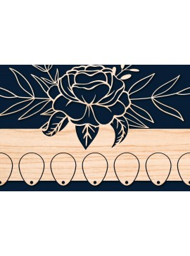 Σετ των 2 Intra απο ξύλο plywood 3mm-4mm πάχος - Πρότυπο κοπής με λέιζερ φλοράλ θήκη κλειδιού  Δίασταση 20x20 cm INTRAFABR-68609613