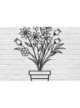 Intra απο ξύλο plywood 3mm-4mm πάχος - Floral Laser Cut Crafts Τέχνη διακόσμησης τοίχων Δίασταση 40x50 cm INTRAFABR-108758458
