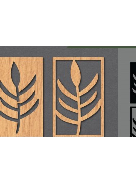 Σετ των 2 Intra απο ξύλο plywood 3mm-4mm πάχος - Διακόσμηση με φλοράλ λέιζερ  1 Δίασταση 20x20 cm INTRAFABR-112075720