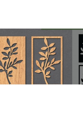Σετ των 2 Intra απο ξύλο plywood 3mm-4mm πάχος - Floral Cut Laser Decoration  4 Δίασταση 20x20 cm INTRAFABR-112130078