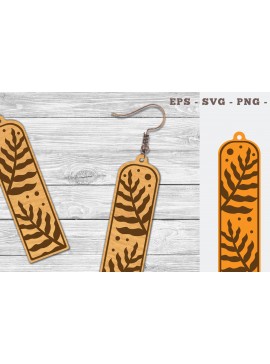 Σετ των 3 Intra απο ξύλο plywood 3mm-4mm πάχος - Σκουλαρίκια με φλοράλ λέιζερ  3 Δίασταση 3x3 cm INTRAFABR-103062505