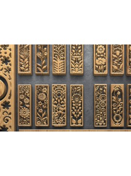 Intra απο ξύλο plywood 3mm-4mm πάχος - Πακέτο  με φλοράλ Laser Cut Panel Δίασταση 3200x7200 cm INTRAFABR-124643100