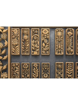 Intra απο ξύλο plywood 3mm-4mm πάχος - Πακέτο  με φλοράλ Laser Cut Panel Δίασταση 3200x7200 cm INTRAFABR-124643208