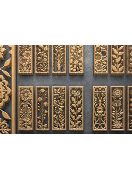 Intra απο ξύλο plywood 3mm-4mm πάχος - Πακέτο  με φλοράλ Laser Cut Panel Δίασταση 3200x7200 cm INTRAFABR-124642911