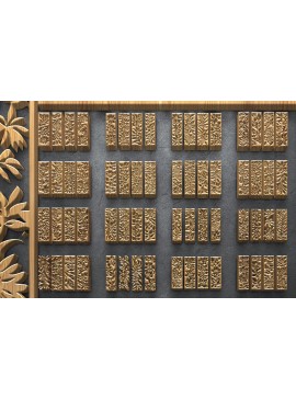 Intra απο ξύλο plywood 3mm-4mm πάχος - Floral Laser Cut Panel  Σετ Δίασταση 3200x7200 cm INTRAFABR-125338592