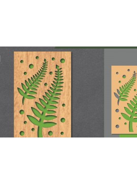 Σετ των 2 Intra απο ξύλο plywood 3mm-4mm πάχος - Floral Διακόσμηση τοίχου με  2 Δίασταση 20x20 cm INTRAFABR-113946429