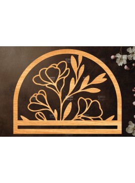 Σετ των 2 Intra απο ξύλο plywood 3mm-4mm πάχος - Φλοράλ Μακραμέ θήκη κοπής με λέιζερ Δίασταση 20x20 cm INTRAFABR-120824393