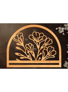 Σετ των 2 Intra απο ξύλο plywood 3mm-4mm πάχος - Φλοράλ Μακραμέ θήκη κοπής με λέιζερ Δίασταση 20x20 cm INTRAFABR-120824405